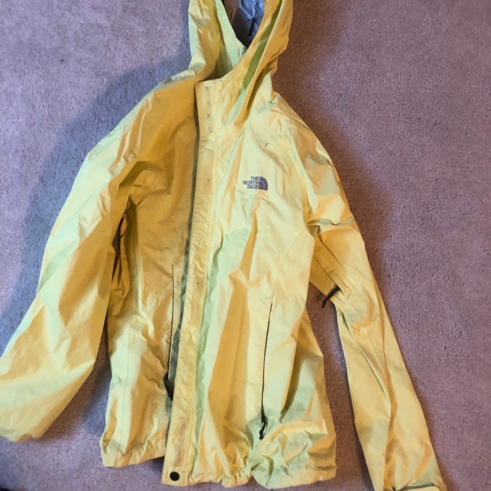 North Face Yellow Raincoat/Windbreaker